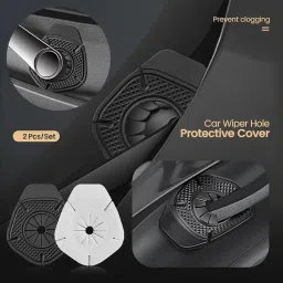 Car Wiper Hole Protector Pad Car Silicon Wiper Windshield Car Wiper Cover Dust Front Cover Car Wiper Protector Windscreen Car Protection Accessories Universal For Most Vehicles (Black 2Pcs) image 2
