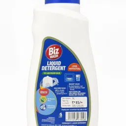 BIZ WASH Liquid Detergent Refill Pouch for Top Load Washing – 500 ml | No Soda Formula | With Added Fabric Conditioner image 1