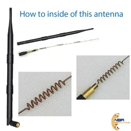 NBR Sucker Rubber Duck 9dbi Whip Antenna GSM Omni Directional WiFi Antenna SMA Male Plug 2.4 GHz/ 5GHz for Wi-Fi Wireless Modem, GSM Landline, Router, PCI/PCIe Card, USB Adapter- 3 pc. image 1