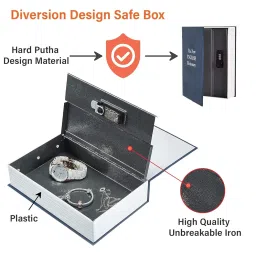 PANSHURIBook Safe Small Box with 2 Key Small Size Home/Office Dictionary Hidden Secret Type Security Lock, Perfect for Traveling, Storage Money Stylish Vault,Cash, Jewelry, and Passport image 2