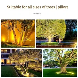 Ahuja International Led Tree Hugging Light Outdoor IP65 Waterproof Spotlight Garden Scene Palm Tree 12w Color Circular Tree Illumination Light, Warm White, Customizable (Pack of 7) image 3