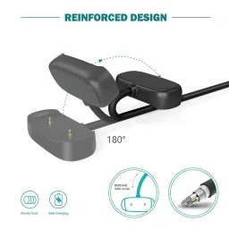 Replacement 2 Pin Charger for Amazfit GTS 2,GTS 2 Mini,GTS 2e,GTR 2,GTR 2e,GTS 4 Mini,T-Rex Pro,Bip 3,Bip U,Zepp E/Z Watch Charger 3.3Ft USB Magnetic Charging Cable Cord for Amazfit SmartWatch image 1