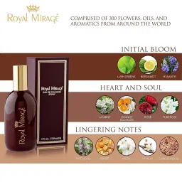 Royal Mirage Fresh Eau De Cologne Original Brown Perfume Spray For Men, 120 ML image 1