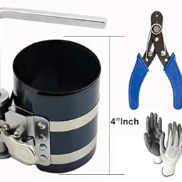 ISC 4inch Band Ratchet Installer Tool Car Engine Piston Rings Compressor 4-175mm Motorcycle Engine Parts Piston Ring Kit 1 PISTON RING COMPRESSOR Single Sided Wrench image 1