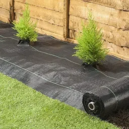 Garden Weed Control Mat 2 x 10 Meter, Heavy Duty 110 GSM Landscape Fabric, Weed Block Gardening Mat Eco-Friendly Weed Control Bed Gardening Mat Black image 2