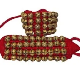 SHIVA Ghungroo Red Pad 4 Line | Each line 10 Ghungroo (1.6 cm) image 1