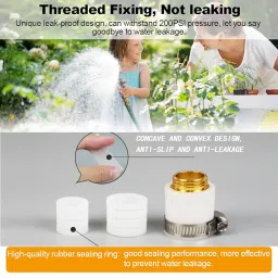 Universal Tap Connector,2 in 1 Faucet Connector Adapter,Pipe Connector for Tap 3/4 & 1/2 Inch,Quick Connection to Car Wash Spray Gun,Garden Water Hose Accessories for Gardening, Kicthen image 4