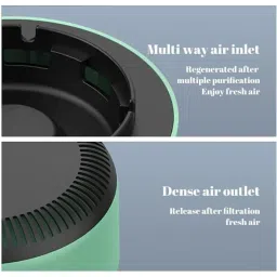 ZeroLuxury Smokeless Ashtray for Home & Car – Built-in Air Filter, Air Purifier Ashtray for Cigarettes & Smoke Absorber (Green) image 4