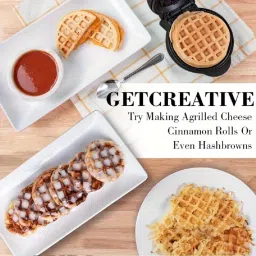 VarniADR 3 In 1 Mini Waffle Maker Machine, Electric Waffle Iron Home Kitchen Appliances Easy To Clean, Perfect For Breakfast, Dessert, Sandwich, Pan Cakes, Other Snacks | 350 Watts - 4 Inch image 2