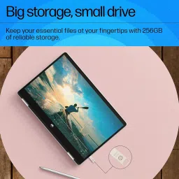 HP 886C 256GB OTG Flash Drive 3.2 Gold/Metallic Swivel Design/Durable Metal Material image 4