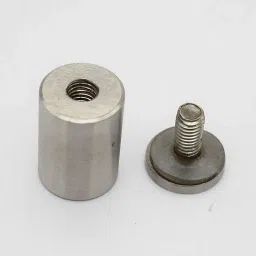 RAB Glass Sturd Stainless Steel Standoff Screws, Mounting Glass Hardware (SIZE:-1" X 1.5" (22mm), COLOR:- Silver, PACK OF 4 PCS) image 2