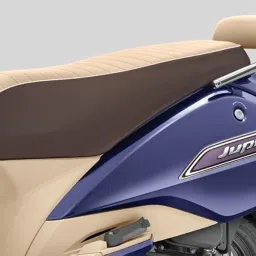 TVS Jupiter (Beige and Brown) Scooty SEAT Cover,SEAT Cover,PU Leather,6 mm Cushion Foam.Rope provided,Ready to fit,Quality and Fitting Tested image 1