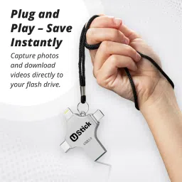 Ustick 2 TB 4 in 1 Pen Drive with Micro USB, USB A, Type-C for iOS & Android Compatible with iPhone, iPad, Android, PC and More Devices image 3