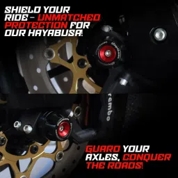 amiciAuto Suzuki Hayabusa GSX1300R Gen 2 & Gen 3 Front & Rear Axle Fork Wheel Protector Sliders – Enhanced Fall & Crash Protection image 4