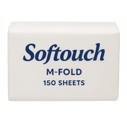 Softouch Multi Fold Hand Towel - M Fold Towel - 40 Packs x 150 Sheets - White Folded Towel Sheets 21 cm X 20 cm (6000 Total) image 1