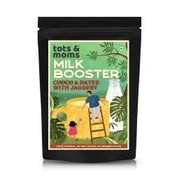 TOTS AND MOMS NO Sugar Drink Mix with Jaggery for Kids | Naturally Sweetened with Jaggery | No Sugar No Milk Powder No Preservatives Made Fresh | 200g (200 g (Pack of 1), Choco Dates with Jaggery) image 2