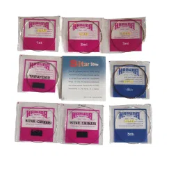 BHAVICREATION Karuna Sitar Strings Set with Sympathetic Tarafdar 7 Main Strings | Indian Sitar String Set | Musical Instruments Spare Parts and Accessories image 3