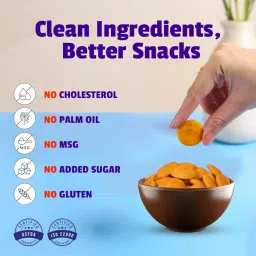 The Healthy Binge| Jowar Chips |Baked chips | No maida, palm oil or MSG | High Protein healthy snacks | Indian Masala Flavour | PACK of 6 (40 gm x 6) image 4