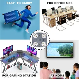 Extension Cord with 2 USB Charging Ports and 6 Socket - 10 Amp Heavy Duty Multiplug Extension Board for Multiple Devices Smartphone Tablet Laptop Computer (3 Meter - Grey) image 4