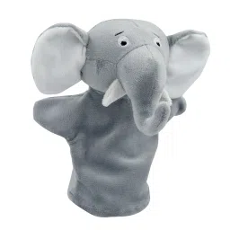Animal Hand Puppet for Kids - Educational Storytelling Interactive Plush Animal Hand Puppet for Learning (4-8 inches) (Elephant) image 1