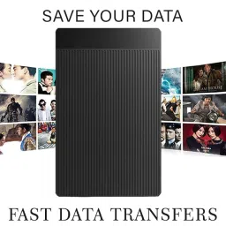 SKYLACE /500GB Ultra Slim Portable External Hard Drive – USB 3.0 Type-C, 135MB/s Speed, Plug & Play – Black Plastic Body – Compatible with PC, Mac, Laptop, TV – 1-Year Warranty image 3