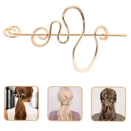 Bun Cage for Hair, Hair Stick for Bun, Metal Hair Bun Cage, Hair Bun Cage with Stick, Hair Accessories for Women, Traditional Hair Bun Holder, Hair Cage Bun, Hair Bun Holder for Long Hair image 5