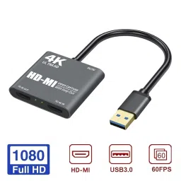 MICROWARE HDMI USB Video Capture Card (USB 3.0 HDMI 4K Capture) image 1