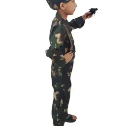 BookMyCostume 6pcs Army Leaf Print | Independence Day| Army Costume | Community Helper Commando Soldier for Patriotic Events for Role Play | 7-8 Years image 2