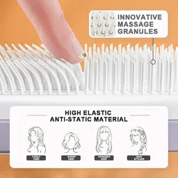 New Self-Cleaning Comb Anti-Static Massager Comb-4 in 1 Detangling Hairbrush for Adults & Kids – Self-Cleaning Sclap Hairdressing Brush Smooth & Tangle-Free Hair (molticolor) image 1