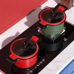 Low Pressure Cooker Slow Cooker top Soup Pot for Pasta Noodle Milk Soup Green image 2