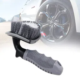 HUBTURE Type Car Tyre Cleaning Brush Scrubber with Antislip Handle Multi-Functional SUV Tire Wheel Rim Hub Washing Cleaner image 2