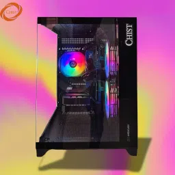 CHIST Gaming PC, 9th Gen Core i5-9400 6 Core 6Threats, 32GB RAM, 1TB NVMe SSD, RTX 3050 6GB GDDR6, Wi-Fi, Windows 11 Pro (Black) image 1