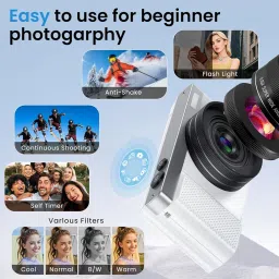 4K Digital Camera, 64MP Cameras for Photography with 16X Zoom & Autofocus, Vlogging Camera for YouTube Video with Wide Angle and Macro Lenses, Best Cameras for Content Creators image 3