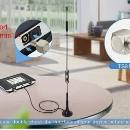 NBR 7dbi Magnetic Base Double Spring Sucker Omni Wif Fi Antenna 4G LTE CPRS GSM 3G 2.4G Omni Directional RG174 Cable TS9 RA Connector for WiFi Mobile Broadband Outdoor Indoor WiFi Signal -1 pc. image 5