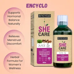 Encyclo Essentials Acne Serum & She Care Juice Combo: Hydration, Pore Minimizing, Scar Reduction & Ayurvedic Hormonal Balance for Women (Pack of 2) image 1
