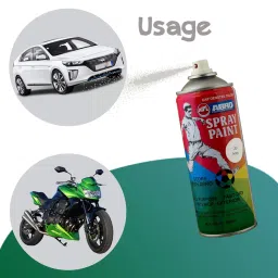 ABRO SP-20 Multipurpose Colour Spray Paint Can for Cars and Bikes (400ml, Ivory, 1 Pc) image 2