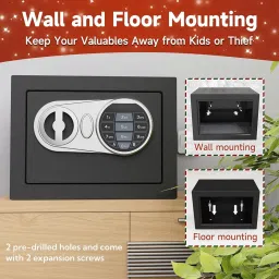 Gobbler Digital Electronic Safe Locker/Box for Home and Office for Jewellery Money Valuables (Dark Grey) [GS170ND] image 2