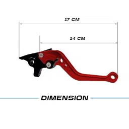 MOTO GENIUS Heavy Duty 6-Position Adjustable Clutch and Brake Lever Set for RE Bullet 350 | CNC Aluminum | Motorbike Hand Levers | Easy Install (Red) image 3