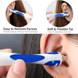 WARRIO Silicone Earwax Removal Tool – Spiral Ear Cleaner with 16 Replacement Soft Tips | Easy & Safe Ear Wax Remover System with 16 Replacement Tips for Adults & Kids image 5