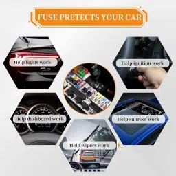 Xfopz 120Pcs Fuse Assortment Kit, Car Boat Truck SUV Auto Automotive Assorted Replacement Blade Mini Fuses -2A 3A 5A 7.5A 10A 15A 20A 25A 30A 35A with Fuse Puller (120) image 4