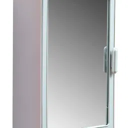 zahab Bathroom Cabinets for Storage with Mirror Door Wall Mounted 25 x 9.5 x 35 cm Grey, Glossy Finish, Plastic image 5