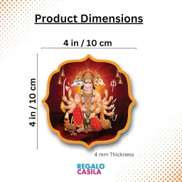 Regalo Casila Panchmukhi Hanuman Acrylic Wall Frame Door Vastu Dosh Rectification Remedy Of Home, Office And Factory Acrylic Photo Poster with self adhesive tape, 10 cm image 2