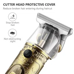 Dealsure Professionals Design Perfect Shaver And Haircut Rechargeable Men Beard And Moustaches Hair Machine And Trimming With Cord And Without Cordless Use (Golden Colour) image 2