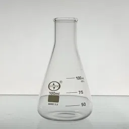 ISKO® Borosilicate Glass Conical Flask With Long Neck Erlenmeyer Flask Narrow Mouth For experiments 100ML -Set of 6 image 4