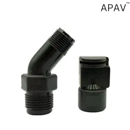 APAV Solar Panel Cleaning Sprinkler – Made by Nylon Material, UV-Protected | 180° Spray Angle | 1/2'' Thread | 4 Feet Spray Range | V-Shape Flow (Nylon - Pack of 12) image 2