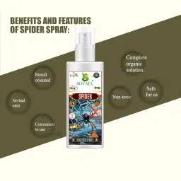 Sovata® Spider Repellant Spray | Organic Liquid Spray for Home, Office & Garden | Non Toxic & Biodegradable | Pet Friendly | Refreshing Fragrance | Chemical-Free (15 days Protection) (200 ml) image 3