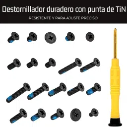 400pcs Laptop Screws w/Blue Nylok (20 Sizes) Titanium Nitride Screw Driver, Notebook Computer Screw Kit Set, Electronic Repair Screws for Hard Drive SSD Motherboard Fan Power Graphics image 1