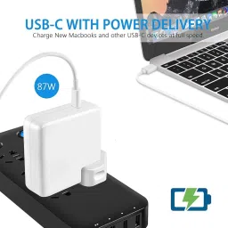 Etzin Mac AC Power Charger Adapter United Kingdom Wall Folding Plug Duckhead, 3 Pin UK Plug Converter Travel Charger UK Standard Adapter Compatible with MacBook Air/Mac iBook/iPhone/iPod EPL-1004P image 4