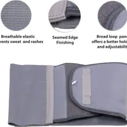 Wonder Care Abdominal belt for back pain relief for women/maternity belt after delivery/waist belt slimming for Women & Men Abdomen Support Grey Hook and Loop closure (XX-Large) image 5
