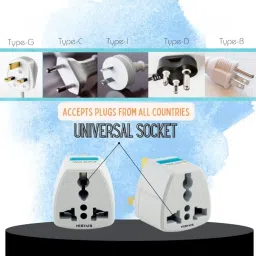 nirvair Type-G Plug Adapter UK Converter - (1pcs) India to UK Plug Adaptor for Hong Kong, UAE, Dubai, Singapore England Universal Travel Adapter Power Plug (Pack of 1) (1) image 1